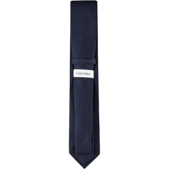 Mens Navy Blue Tie Solid Pattern Necktie Business Wedding Formal Classic - Picture 3 of 5